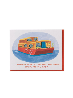 Houseboat Anniversary Card