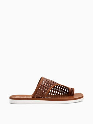 Rilla Coated Woven Canvas Sandal