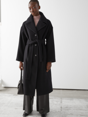 Oversized Belted Wool Coat