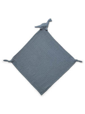 Comforter . Muslin Cuddle Cloth - Dino / Blue Wave