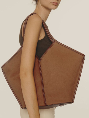 Hereu Calella Tote - Tan/chestnut