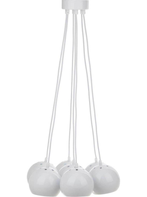 Romeo Bearing Adjustable Pendant Lamp White