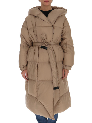 Max Mara The Cube Double-breasted Hooded Down Coat