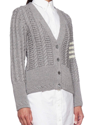 Thom Browne Cable-knit Buttoned Cardigan