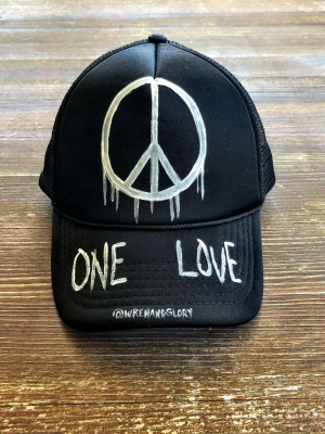 'one Love' Painted Hat