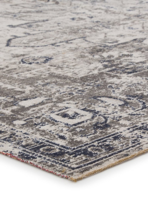 Isolde Indoor/ Outdoor Medallion Gray & Ivory Area Rug