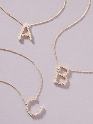 Sparkling Monogram Pendant Necklace