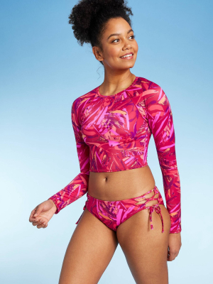 Women's Long Sleeve Cropped Rashguard - All In Motion™ Red