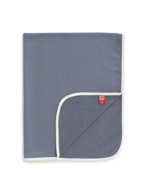 French Terry Blanket - Solid Slate Blue