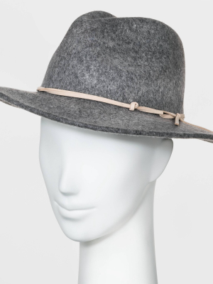 Women's Felt Fedora Hat - Universal Thread™ Gray One Size