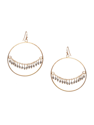 Crystal Circle Drape Earring