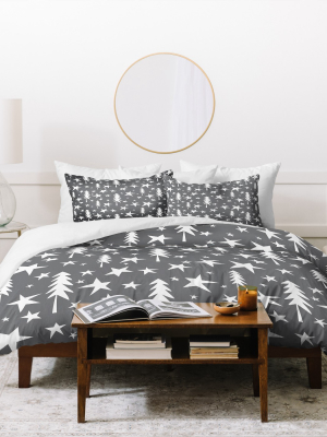 Heather Dutton Wish Upon A Star Gray Duvet Cover Set Gray - Deny Designs