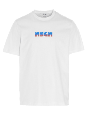 Msgm Logo Printed T-shirt