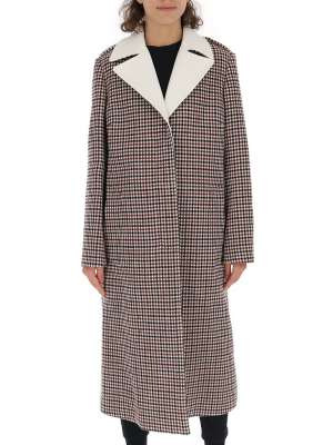 Chloé Buttoned Check Coat