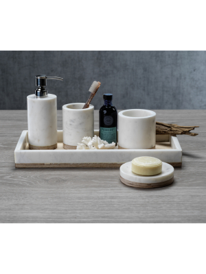 Singita Marble & Balsa Wood Vanity Set