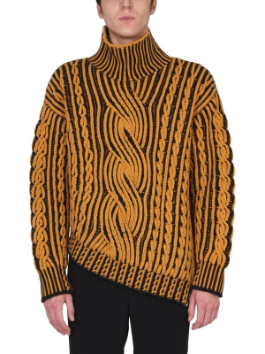 Alexander Mcqueen Turtleneck Cable-knit Jumper