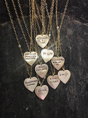 Go Ahead And Tell Em Necklaces: Brass