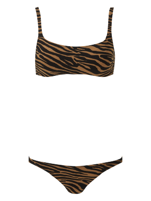 Kk Zebra Crepe Bikini