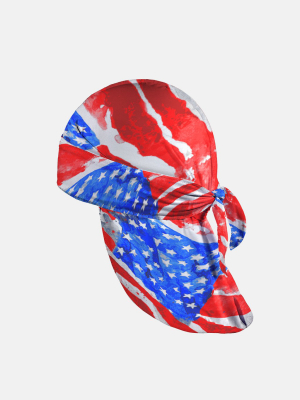 Watercolor Usa Flag Sports Durag