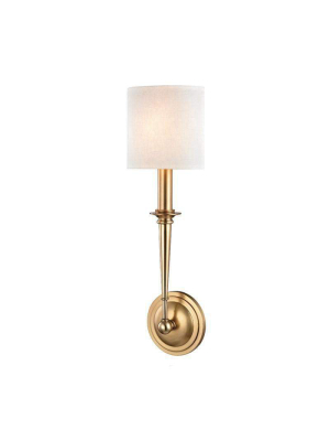 Lourdes 1 Light Wall Sconce Aged Brass