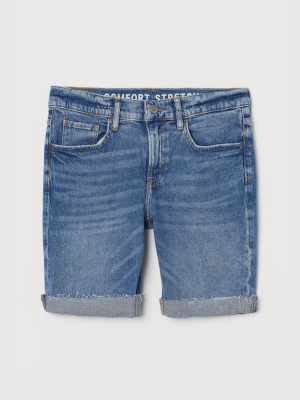 Generous Fit Denim Shorts