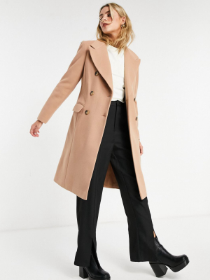 Miss Selfridge Tailored Coat In Brown