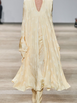 Pleated Georgette Dress