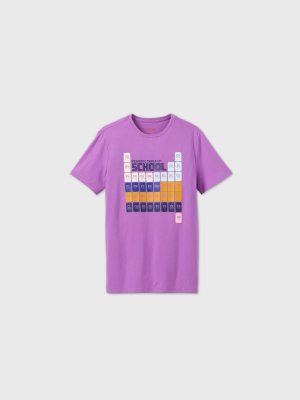 Men's Short Sleeve Periodic Table Graphic T-shirt - Cat & Jack™ Purple