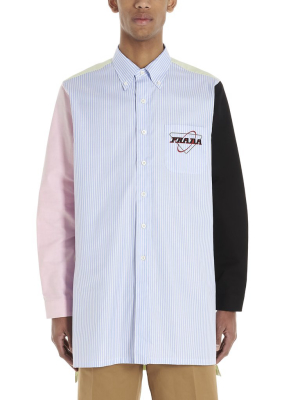 Prada Striped Colourblock Shirt