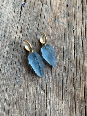 Natural Crystal Aquamarine Earrings