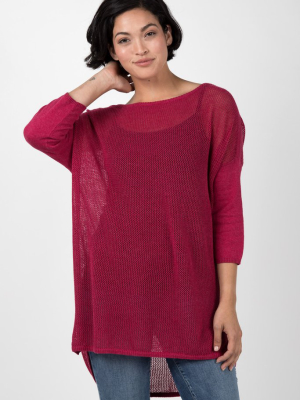 Mesh Pullover Sweater