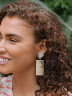 Natural Seashell Statement Earrings