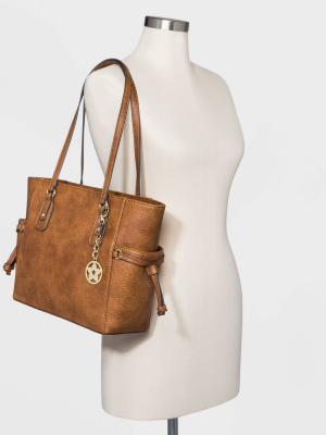 Bueno Zip Closure Tote Handbag - Tan