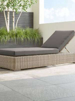 Cayman Outdoor Chaise Lounge With Graphite Sunbrella ® Cushion