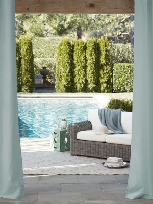 Sunbrella Indoor/outdoor Solid Cast Curtain - Mist