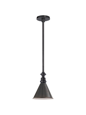 Boston Pendant In Bronze With Mini Slant Shade