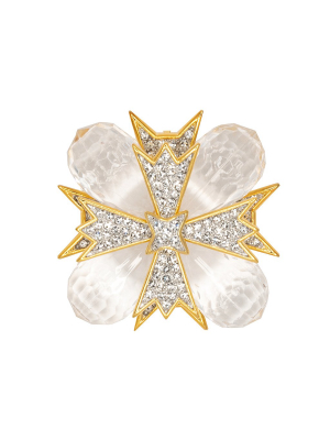 Clear Maltese Cross Pin