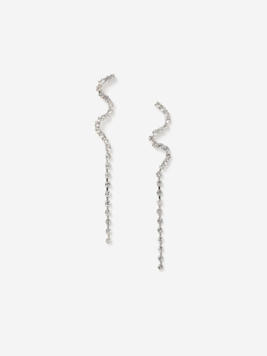 **wave Crystal Earrings