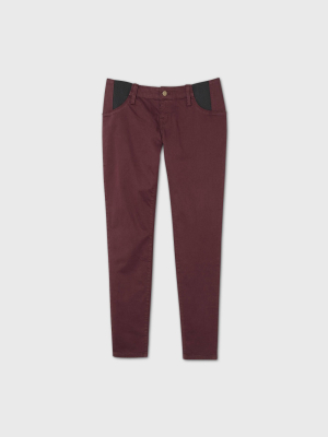 Maternity Side Panel Skinny Jeans - Isabel Maternity By Ingrid & Isabel™ Burgundy