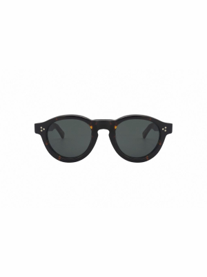 Lesca Gaston Round Frame Sunglasses