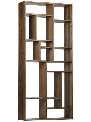 Noir Malic Dark Walnut Book Shelf