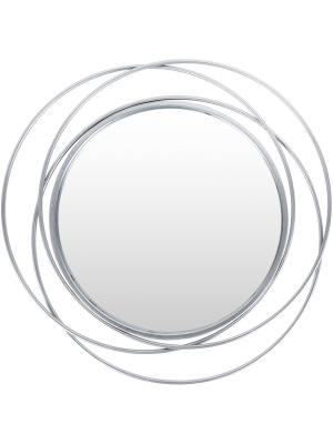 Dixie Round Mirror In Silver