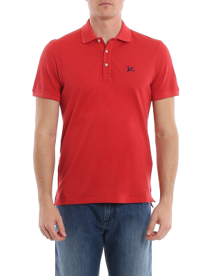 Isaia Logo Embroidered Classic Polo Shirt