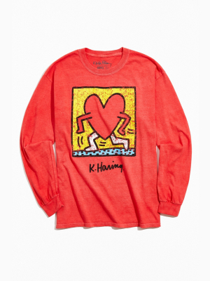 Keith Haring Running Heart Long Sleeve Tee