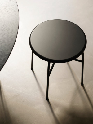 Afteroom Stool - Black Wood Seat