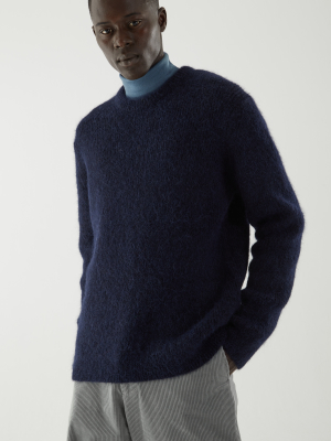 Brushed Wool Crewneck Sweater