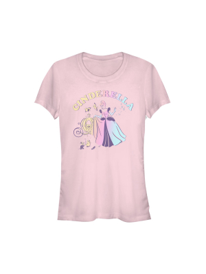 Junior's Cinderella Rainbow Scene T-shirt