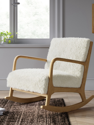 Esters Wood Armchair Sherpa White - Project 62™