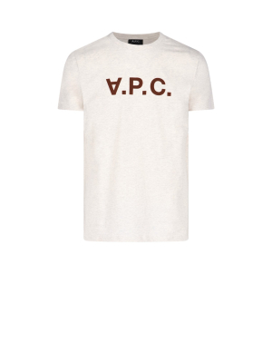 A.p.c. Vpc Logo Flocked T-shirt