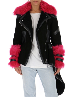 Alexander Mcqueen Shearling Biker Jacket